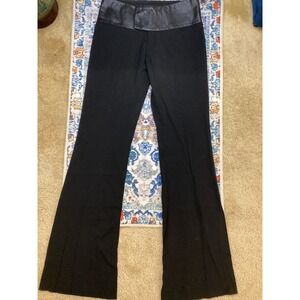 Alvin Valley Flare Leg Pants Womens 38 Black Leather Waistband Good Condition